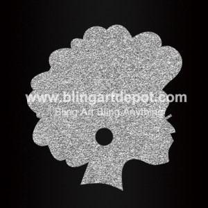 Afro Girl Iron On Heat Transfers Glitter Vinyl Afro Girl Iron On Heat Transfers Glitter Vinyl